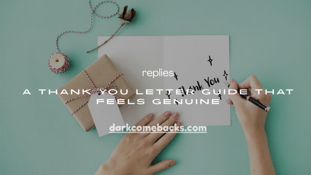 A Thank You Letter