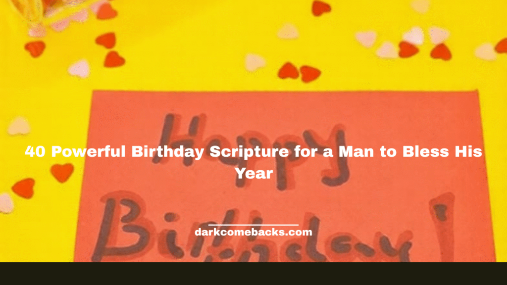 Birthday Scripture for a Man