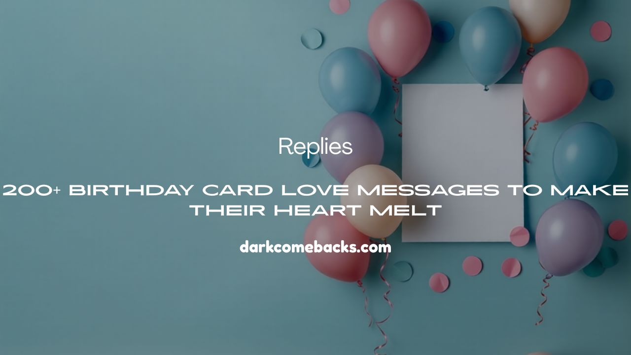 Birthday Card Love Messages