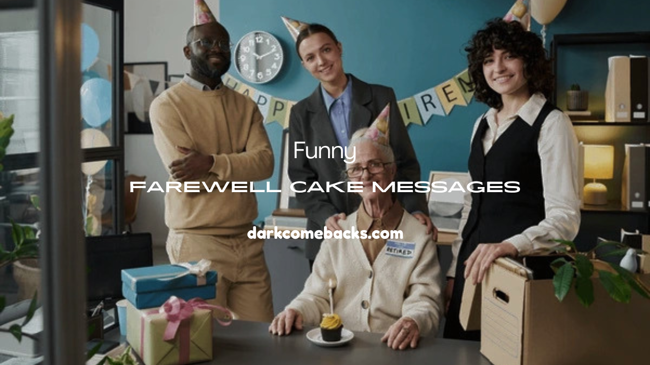 farewell cake messages